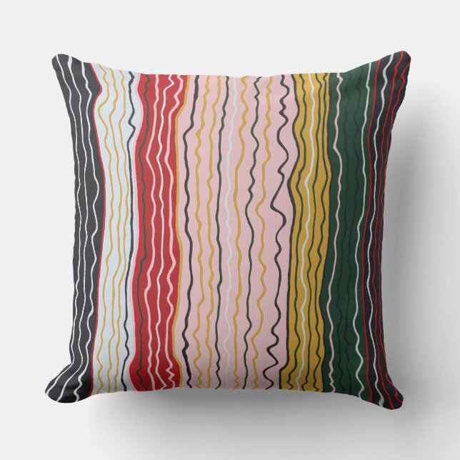 Modern Squiggles 2 20 x 20 Cotton Sierkussen (Voorkant)