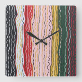 Modern Squiggles 2 wandklok (Voorkant)
