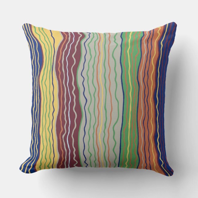 Modern Squiggles 3 20 x 20 Cotton Sierkussen (Voorkant)