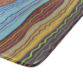 Modern Squiggles 4 6 x 7 Deco glazen snijplank (Hoek)