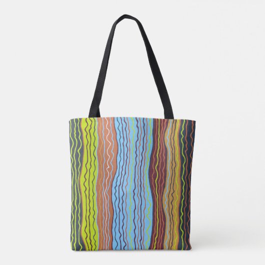 Modern Squiggles 4 Canvas tas (Achterkant)