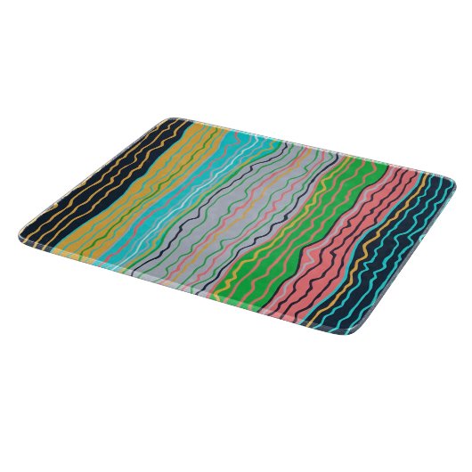 Modern Squiggles 6 x 7 Deco glazen snijplank (Hoek)