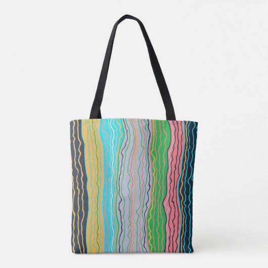 Modern Squiggles Canvas tas (Achterkant)