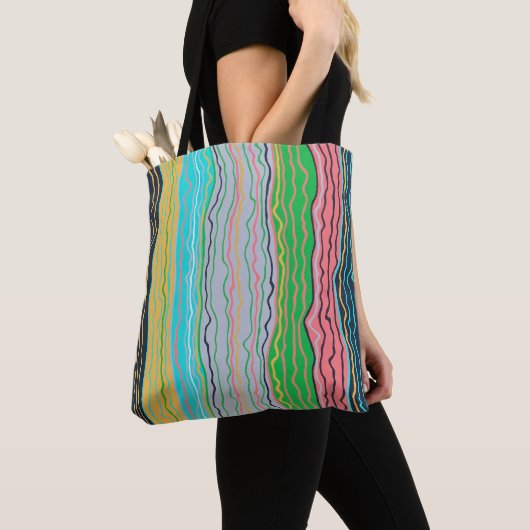 Modern Squiggles Canvas tas (Dichtbij)