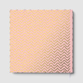 Modern Squiggly Zigzag Chevron Pattern On Pink Gastenboek (Achterkant)