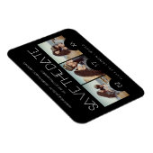 Modern Sript Elegant Romantic Drie Foto's Magneet (Rechterzijde)