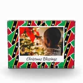 Modern ST KITTS NEVIS FLAG Kerstmis Fotoblokken