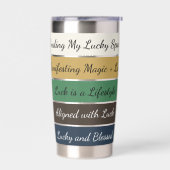 Modern St. Patrick’s Day Gradient Geïsoleerde Drinkbeker (Links)