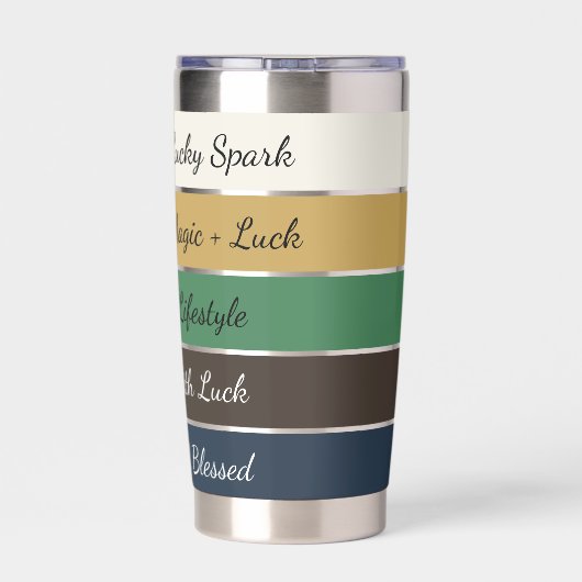 Modern St. Patrick’s Day Gradient Geïsoleerde Drinkbeker (Achterkant)