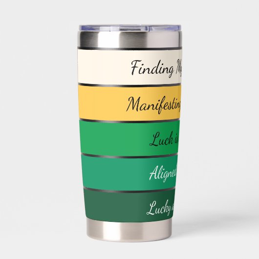 Modern St. Patrick’s Day Gradient Geïsoleerde Drinkbeker (Voorkant)