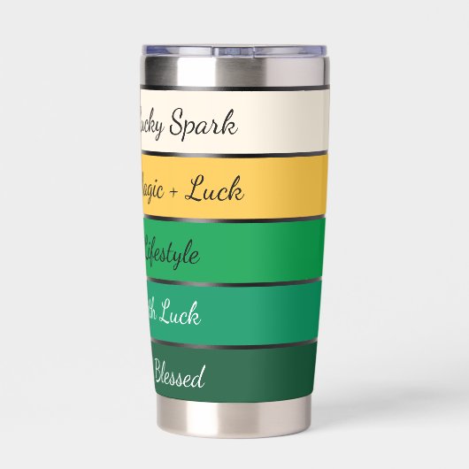 Modern St. Patrick’s Day Gradient Geïsoleerde Drinkbeker (Achterkant)