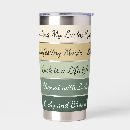 Modern St. Patrick’s Day Gradient Geïsoleerde Drinkbeker (Links)