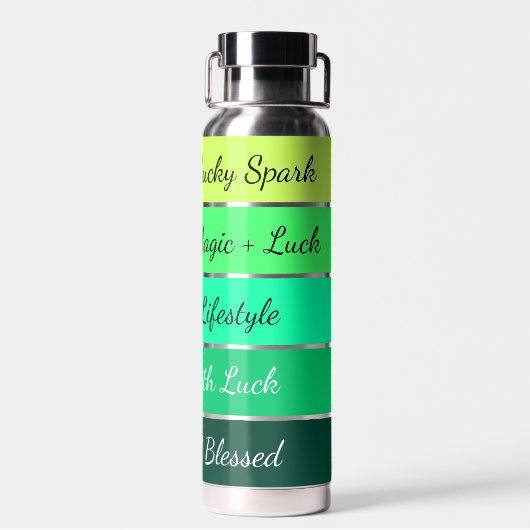 Modern St. Patrick’s Day Gradient Waterfles (Achterkant)