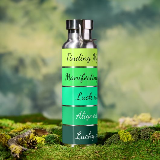 Modern St. Patrick’s Day Gradient Waterfles (Buiten (Gedraaid) )