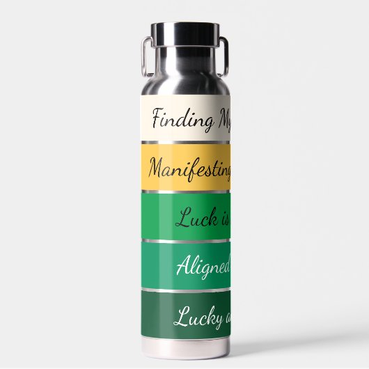 Modern St. Patrick’s Day Gradient Waterfles (Voorkant)