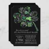 Modern St. Patrick's Day Bash Dinner Party Kaart (Voorkant / Achterkant)