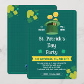 Modern St. Patrick's Day Party Invitation Kaart (Voorkant / Achterkant)