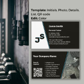 Modern staal blauw accent strakke persoonlijke tra visitekaartje