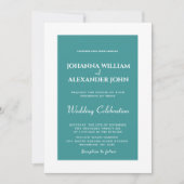 Modern staal blauw kleurrijke Wildflower Boho brui Kaart (Voorkant)