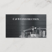 Modern staal metaal achtergrond bouwbedrijf visitekaartje (Voorkant)
