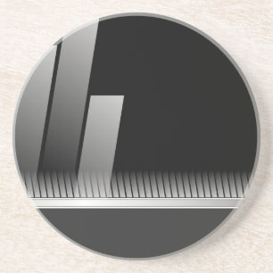 Modern staal zwart en zilver industriële onderzet zandsteen onderzetter