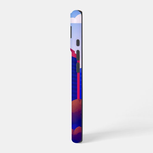 Modern stadsbeeld iPhone 16 hoesje (Linkerkant)