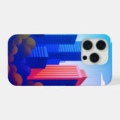 Modern stadsbeeld iPhone hoesje (Achterkant horizontaal)