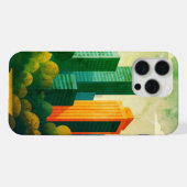 Modern stadsbeeld iPhone hoesje (Achterkant horizontaal)