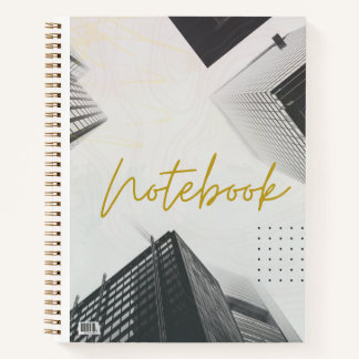 🏙️ Modern stadsbeeld Notitieboek – spiraalgebonde