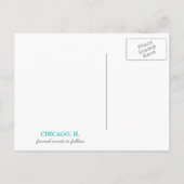 Modern stadsbeeld Save the Date Briefkaarten (Achterkant)