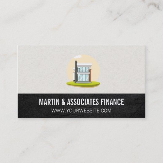 Modern Stadsbouwlogo Modern Huis Visitekaartje (Voorkant)