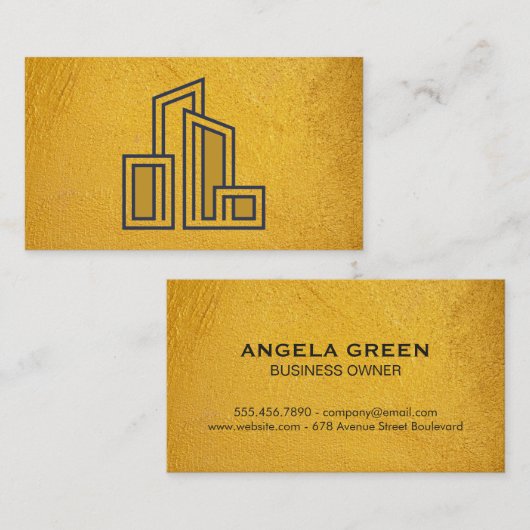 Modern stadsbouwlogo visitekaartje (Voorkant / Achterkant)