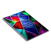 Modern Stained Glass Geometric Faith Journal Notitieboek (Rechterzijde)