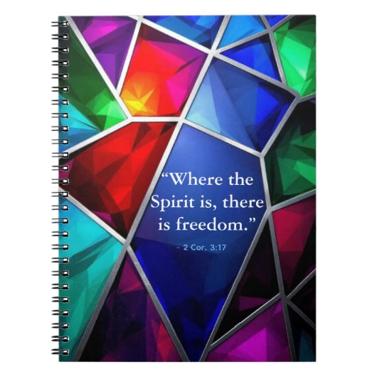 Modern Stained Glass Geometric Faith Journal Notitieboek (Voorkant)