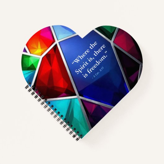 Modern Stained Glass Geometric Faith Journal Notitieboek (Voorkant)