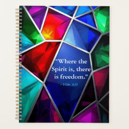 Modern Stained Glass Geometric Faith Planner