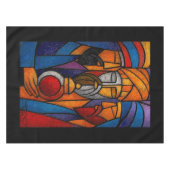 Modern Stained Glass Three Wise Men in English Tafelkleed (Voorkant (Horizontaal))