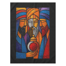 Modern Stained Glass Three Wise Men in English Tafelkleed