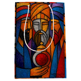 Modern Stained Glass Three Wise Men Medium Cadeauzakje