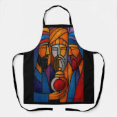 Modern Stained Glass Three Wise Men Schort (Voorkant)