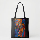 Modern Stained Glass Three Wise Men Tote Bag (Voorkant)