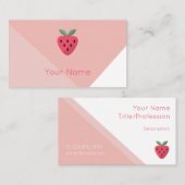 Modern standaardontwerp voor aardbeien visitekaartje (Voorkant / Achterkant)