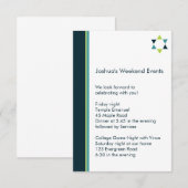 Modern Star Bar Mitzvah-insteekkaart Kaart (Voorkant / Achterkant)