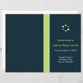 Modern Star Bar Mitzvah Program Flyer (Voorkant / Achterkant)