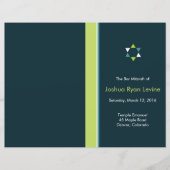 Modern Star Bar Mitzvah Program Flyer (Voorkant)