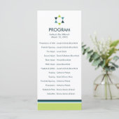 Modern Star Bar Mitzvah-programma Programmakaart (Staand voorkant)