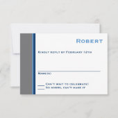 Modern Star Bar Mitzvah-reactiekaart RSVP Kaartje (Voorkant)