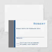 Modern Star Bar Mitzvah-reactiekaart RSVP Kaartje (Voorkant / Achterkant)