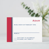 Modern Star Bar Mitzvah-reactiekaart RSVP Kaartje (Staand voorkant)