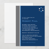 Modern Star Bar Mitzvah Uitnodiging (Voorkant / Achterkant)